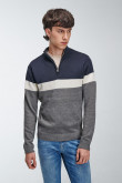 Suéter cuello alto con cremallera