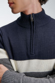 Suéter cuello alto con cremallera