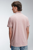 Camiseta Polo estampada con cuello y puños tejidos.