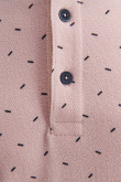 Camiseta Polo estampada con cuello y puños tejidos.