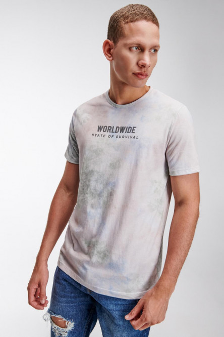 Camiseta manga corta estampada