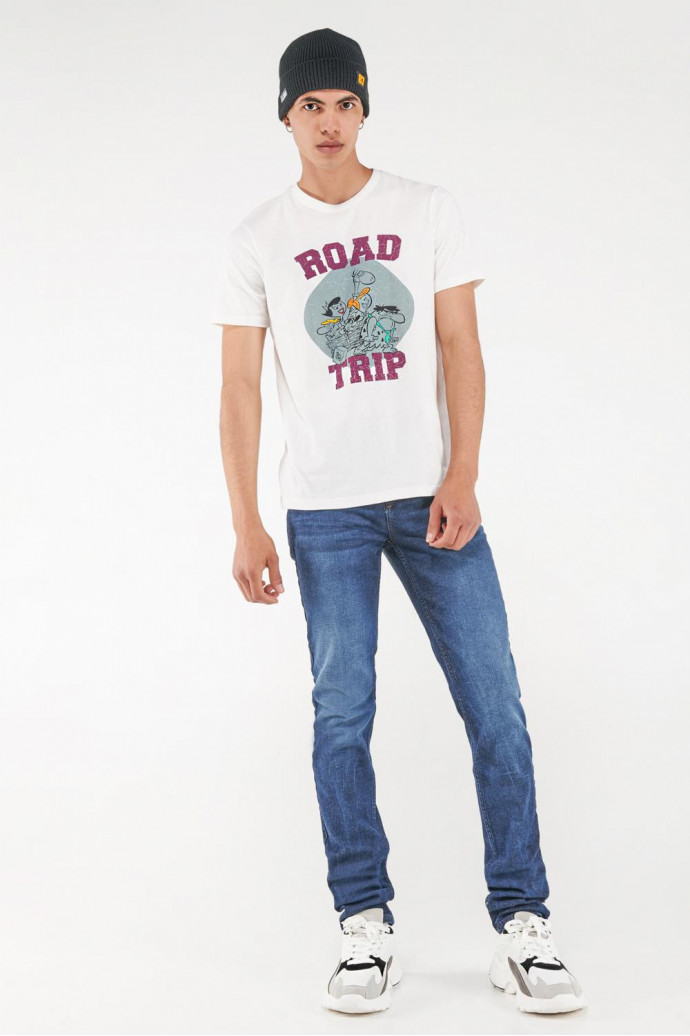 Camiseta manga corta, estampado de Los Picapiedra