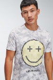 Camiseta manga corta con estampado.