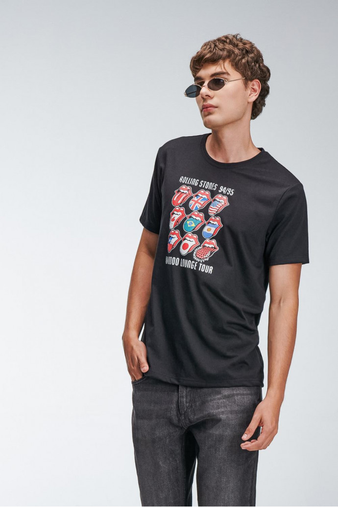 Camiseta manga corta, estampado de Rolling Stones