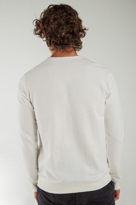 Buzo cuello redondo estampado.