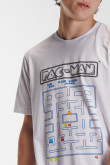 Camiseta manga corta, estampada en frente de Pacman.