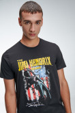Camiseta, con estampado en frente, de Jimi Hendrix