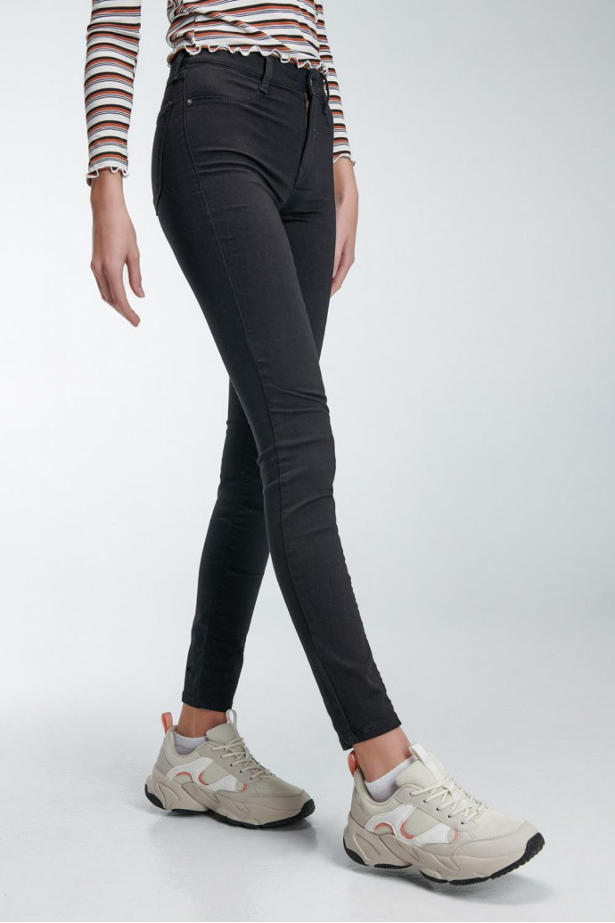Jean jegging tiro alto