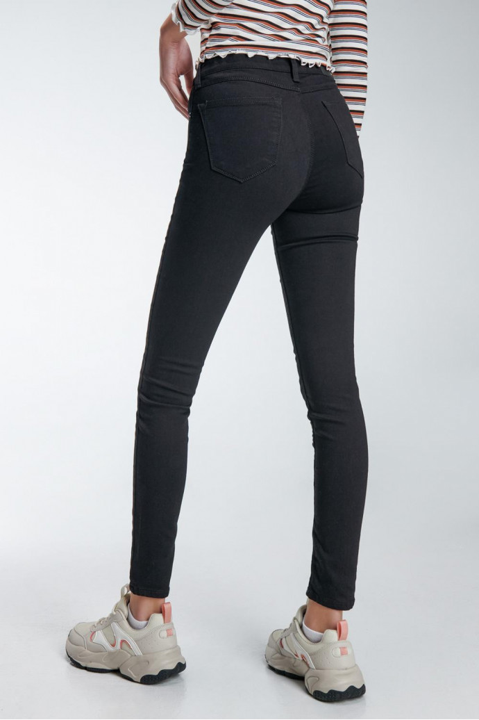 Jean jegging tiro alto