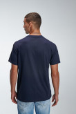 Camiseta cuello redondo, manga corta con estampado en frente
