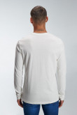 Camiseta estampada, cuello redondo, manga larga con estampado frente