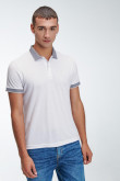 Camiseta Polo unicolor con cuello y puños tejido