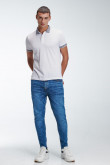 Camiseta Polo unicolor con cuello y puños tejido