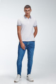 Camiseta Polo unicolor con cuello y puños tejido