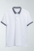 Camiseta Polo unicolor con cuello y puños tejido