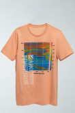 Camiseta básica manga corta estampada