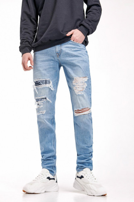 Jean Skinny con parche estampado