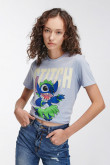Camiseta manga corta estampada de Lilo & Stitch