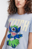 Camiseta manga corta estampada de Lilo & Stitch