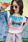 Camiseta manga corta estampada de Lilo & Stitch