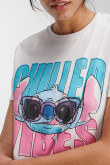 Camiseta manga corta estampada de Lilo & Stitch