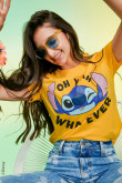 Camiseta manga corta estampada de Lilo & Stitch