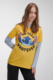 Camiseta manga corta estampada de Lilo & Stitch