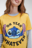 Camiseta manga corta estampada de Lilo & Stitch