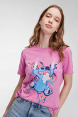 Camiseta manga corta estampada de Lilo & Stitch
