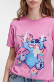 Camiseta manga corta estampada de Lilo & Stitch