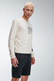 Bermuda loungewear con estampado en frente inferior
