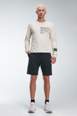 Bermuda loungewear con estampado en frente inferior