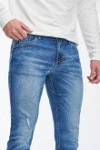 Jean Skinny Fit tiro bajo azul oscuro con rotos