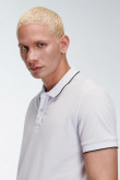 Camiseta Polo unicolor con cuello y puños tejido