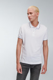Camiseta Polo unicolor con cuello y puños tejido