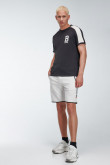 Camiseta estampada, cuello redondo, manga corta