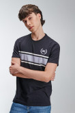 Camiseta manga corta estampada frente