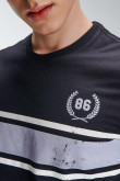 Camiseta manga corta estampada frente