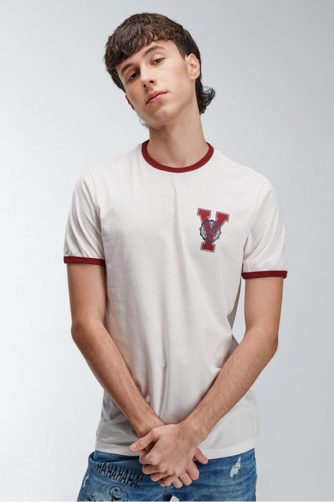 Camiseta manga corta estampada