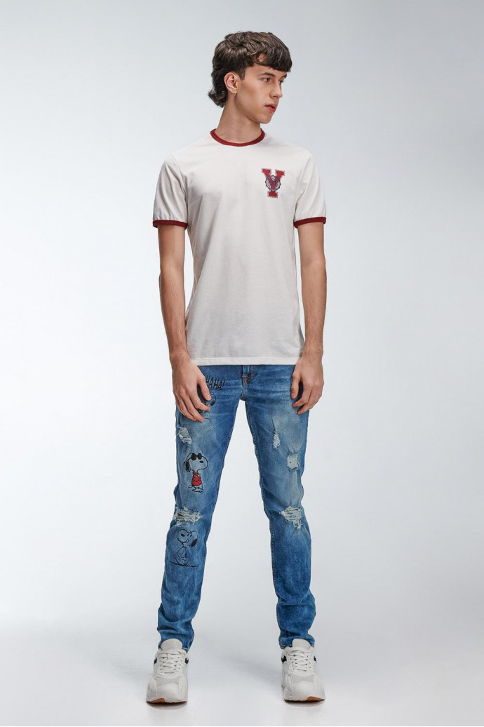 Camiseta manga corta estampada