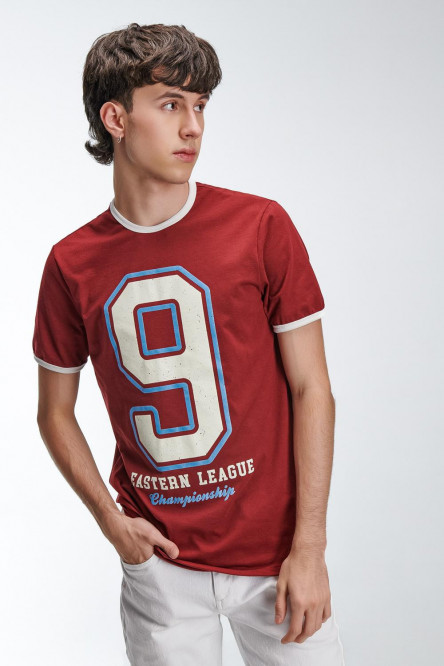 Camiseta manga corta estampada