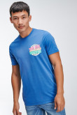 Camiseta básica manga corta estampada.