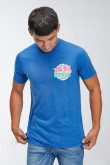 Camiseta básica manga corta estampada.