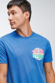 Camiseta básica manga corta estampada.