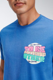 Camiseta básica manga corta estampada.