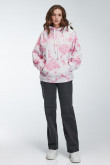 Buzo para mujer estampado con capota.