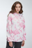 Buzo para mujer estampado con capota.