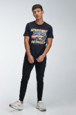 Camiseta básica manga corta estampada