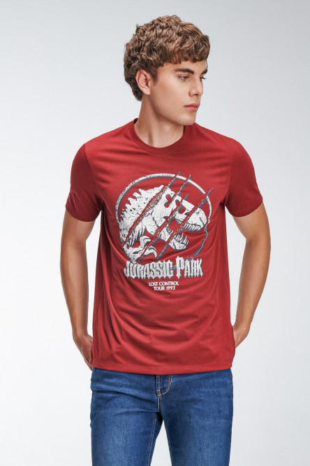 Camiseta manga corta estampada de Jurassic Park