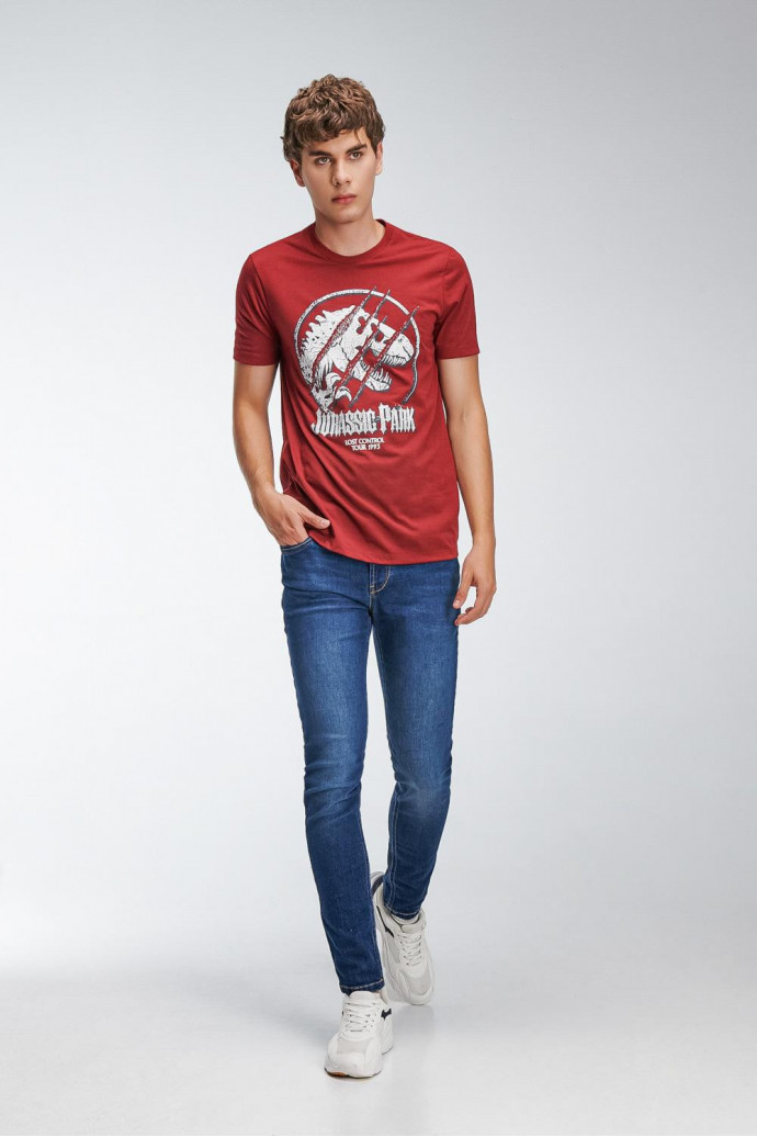 Camiseta manga corta estampada de Jurassic Park